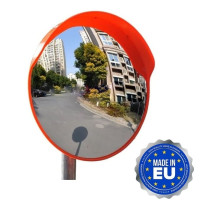 Дорожное зеркало с козырьком 60 см