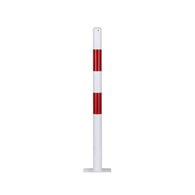 Купить онлайн столбик оградительный для крепления дюбелями с 2 красными светоотражающими пленками в Украине
