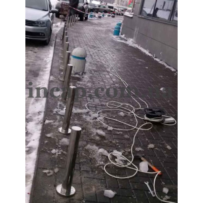 Столбик парковочный из нержавеющей стали - анкерный монтаж