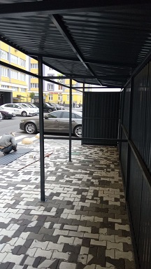 ограждение для мусорного бака контейнера